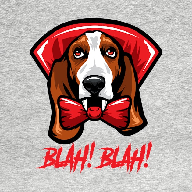 Halloween Basset Hound Vampire by IPRINT